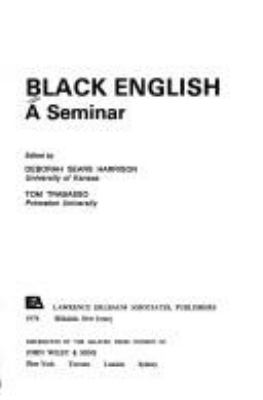 Black English : a seminar