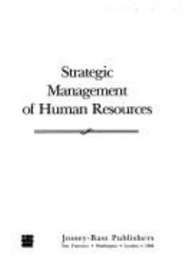 Strategic management of human resources