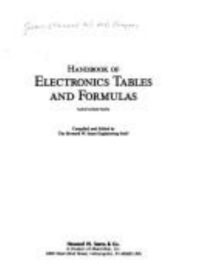Handbook of electronics tables and formulas