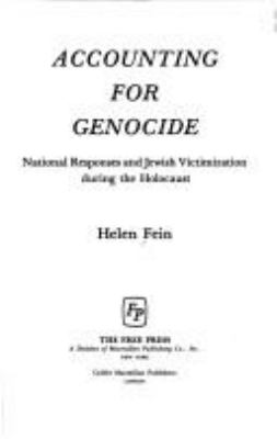 Accounting for genocide : national responses and Jewish victimization during the Holocaust