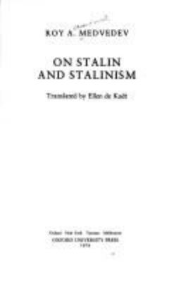On Stalin and Stalinism