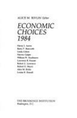 Economic choices, 1984