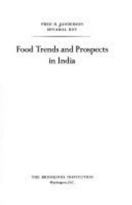Food trends and prospects in India