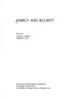 Energy and security