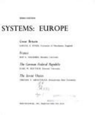 Modern political systems : Europe