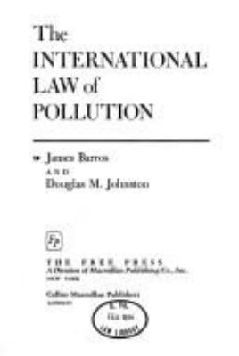 The international law of pollution