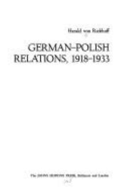 German-Polish relations, 1918-1933