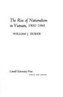 The rise of nationalism in Vietnam, 1900-1941