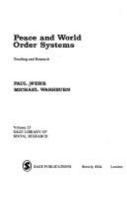 Peace and world order systems : teaching and research