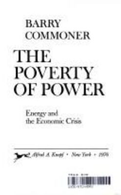 The poverty of power : energy and the economic crisis
