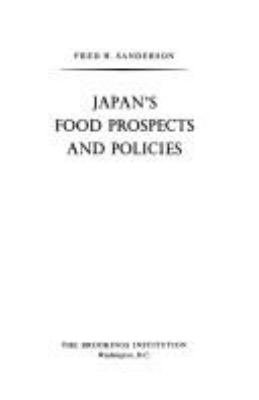 Japan's food prospects and policies