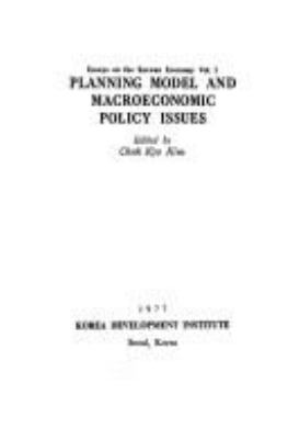 Planning model and macroeconomic policy issues