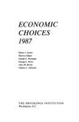 Economic choices, 1987