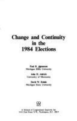 Change and continuity in the 1984 elections