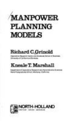 Manpower planning models