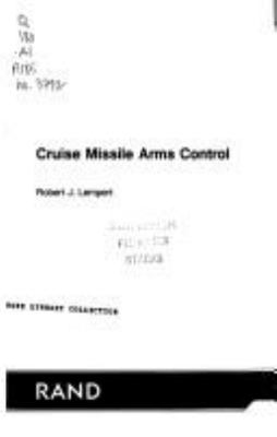 Cruise missile arms control