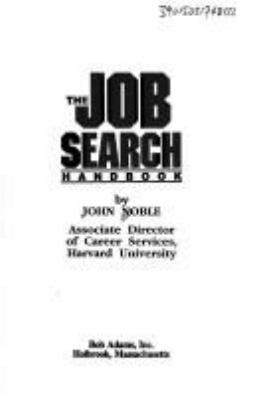 The job search handbook