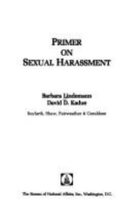 Primer on sexual harassment