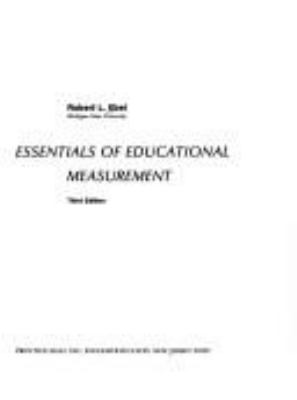 Essentials of educational measurement