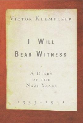 I will bear witness : a diary of the Nazi years, 1933-1941