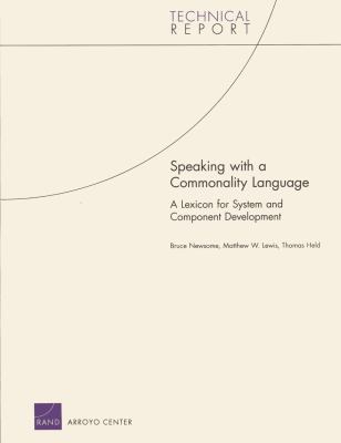 Speaking with a commonality language : a lexicon for system and component development
