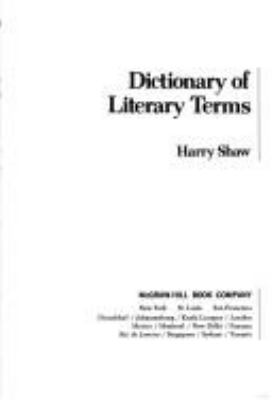 Dictionary of literary terms.