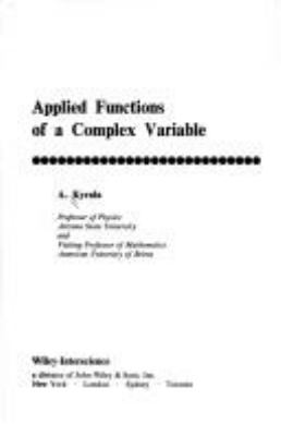Applied functions of a complex variable A. Kyrala.