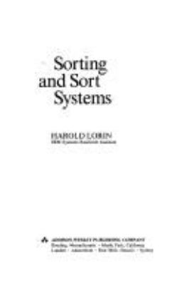 Sorting and sort systems /Harold Lorin.