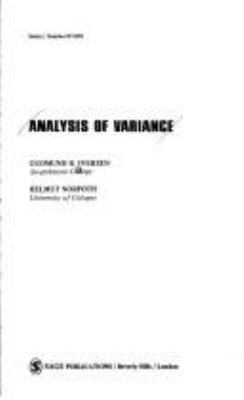 Analysis of variance /Gudmund R. Iversen, Helmut Norpoth.
