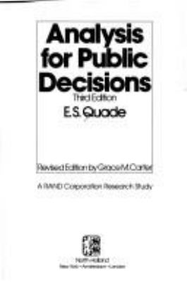 Analysis for public decisions