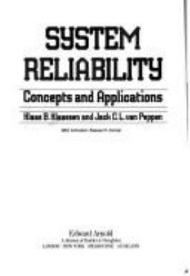 System reliability : concepts and applications