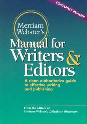 Merriam-Webster's manual for writers and editors.