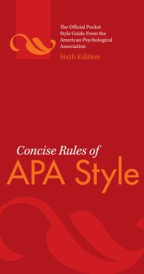 Concise rules of APA style.