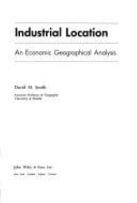 Industrial location : an economic geographical analysis