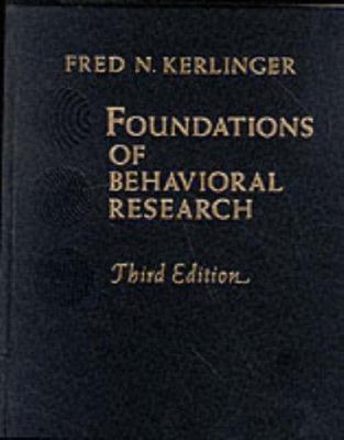 Foundations of behavioral research