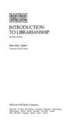 Introduction to librarianship