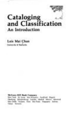 Cataloging and classification : an introduction