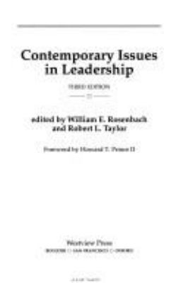 Contemporary issues in leadership
