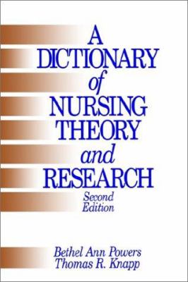 A dictionary of nursing theory and research