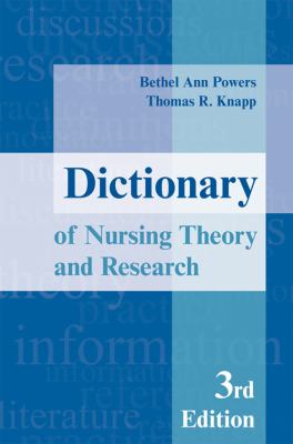 Dictionary of nursing theory and research