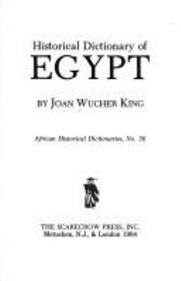 HISTORICAL DICTIONARY OF EGYPT