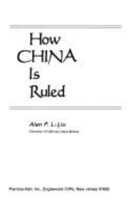 HOW CHINA IS RULED