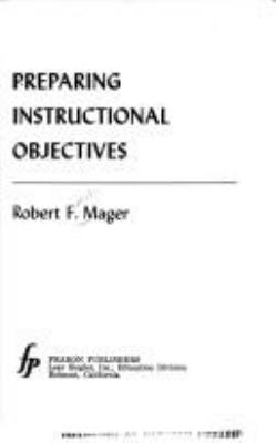 Preparing instructional objectives
