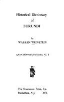 HISTORICAL DICTIONARY OF BURUNDI