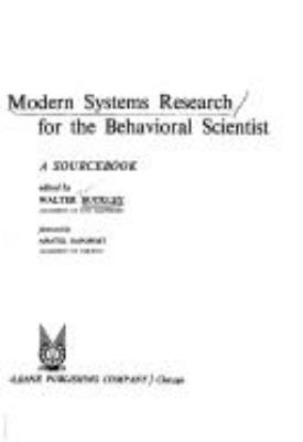 Modern systems research for the behavioral scientist; : a sourcebook