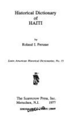 Historical dictionary of Haiti