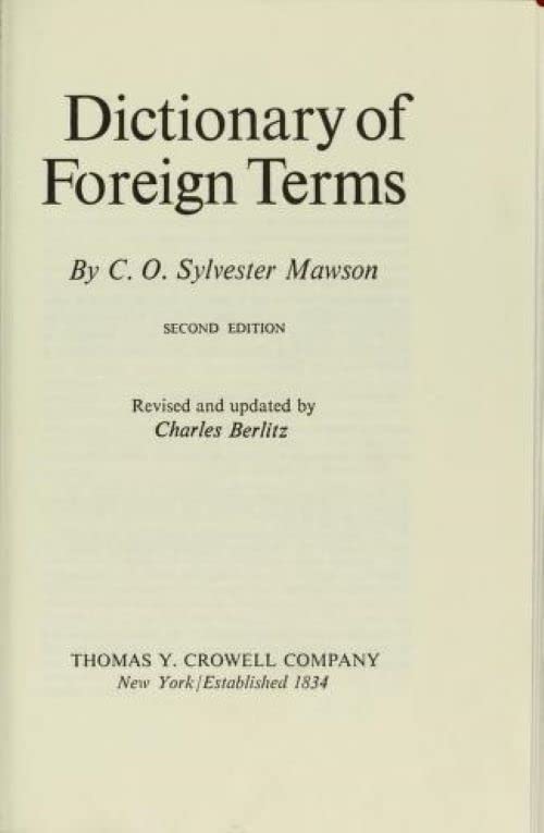 Dictionary of foreign terms