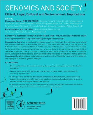 Genomics and society : ethical, legal, cultural, and socioeconomic implications