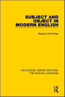 Subject and object in modern English