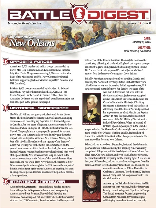 Battle Digest : New Orleans